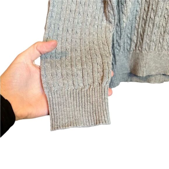 NWT! National grey cable knit 1/4 zip sweater‎ - Picture 8 of 11